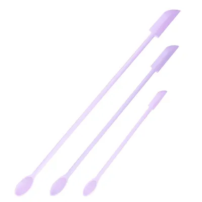 Produktbild von Schönheitsspatel, Make-up-Spatel Mini-Spatel für Kosmetik und Küchenglas, letzter Tropfen kleiner Silikon-Spatel, Lila