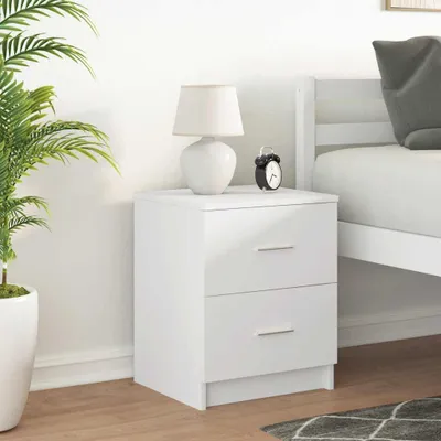 Immagine prodotto di vidaXL Comodino con 2 cassetti bianco 40x36x50 cm