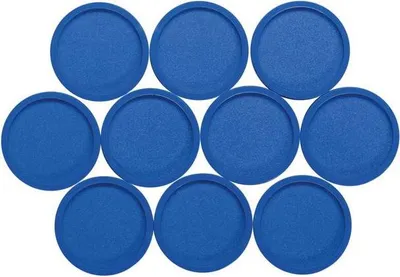 Produktbild von MAUL Magnet rund 10 Stück 2 kg Kunststoff Ferrit bruchsicher lackiert Ø 3.4 x 1.4 cm blau