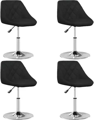 Produktbild von The Living Store Esszimmerstühle 4 Stk. Schwarz Kunstleder