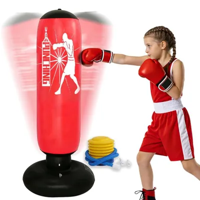Produktbild von Freistehende Boxsack für Kinder, 160 cm hoch, mit Pumpe