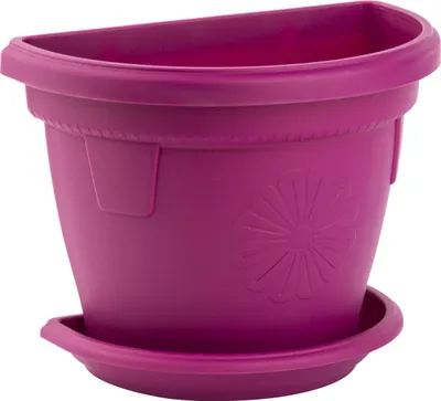 Produktbild von Wand Pflanzkübel mit Untersetzer 2,4L Lila