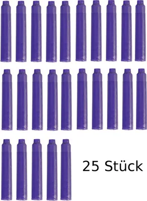Produktbild von 25 Füllerpatronen / Tintenpatronen / Farbe: lila