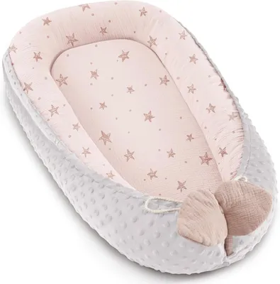 Obrázek produktu pro Dětská cestovní postýlka, 100% bavlna, béžová barva, pro kojence, prodyšná