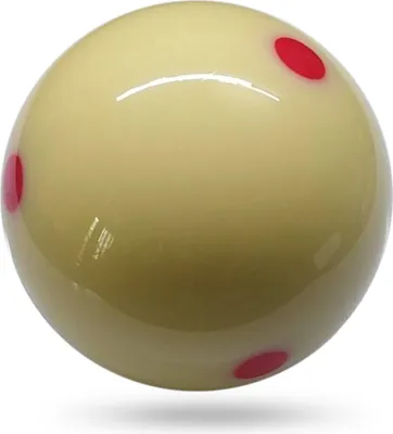 Zdjęcie produktu dla 1 sztuka Biała bila do kija 57,2 mm Bila bilardowa 6 Red Dot Bila treningowa do kija