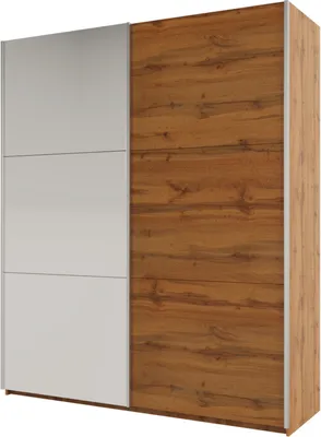 Produktbild von Schwebetürenschrank Katania 200, 2 Türen Kleiderschrank mit 1 Spiegel, Moderne Garderobe, Schrank in Größe: 200 x 244 x 65 cm