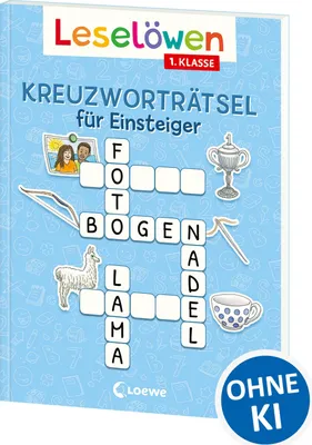 Produktbild von Leselöwen Kreuzworträtsel für Einsteiger - 1. Klasse (Himmelblau)