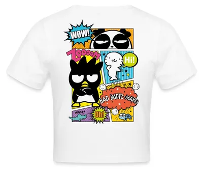 Produktbild von Spreadshirt Bad Badtz-Maru Mit Freunden Im Comic Stil Crop Top, XL, Weiß