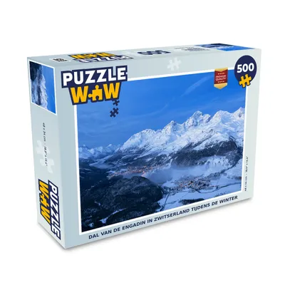 Obrázok produktu pre MuchoWow® Puzzle 500 ks Údolie Engadine vo Švajčiarsku v zime