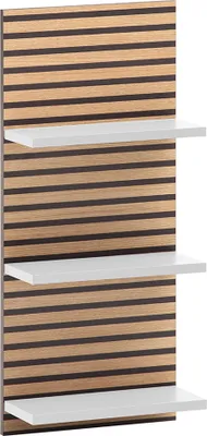 Produktbild von Wandregal 30 cm breit Akustikpaneel-Optik, weiß matt KANE-80