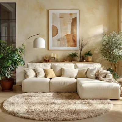 Tappeto PASSUA Cascade beige, rotondo