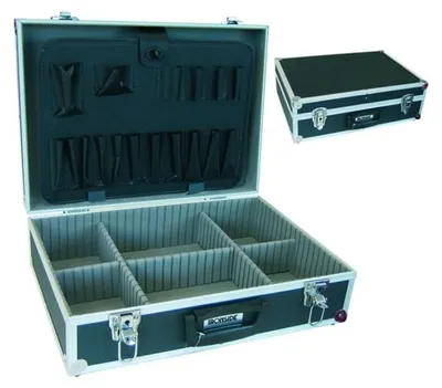 Produktbild von IRONSIDE Alu Werkzeugkoffer schwarz 460 x 330 x 150 mm, abschließbar