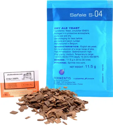 Produktbild von Fermentis Bierhefe - Safale s 04 + Oak Chips, Fermentis-Hefe, Bierhefe, Brauhefe