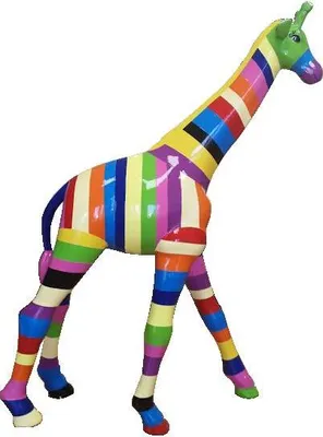 Produktbild von Statue Bunte Skulptur Abstrakte Designer Figuren Statuen Handbemalt Dekoration