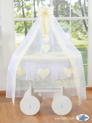Immagine prodotto di Cesta per bambini con baldacchino Deluxe- Amelie crema
