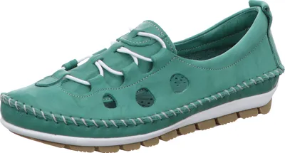 Produktbild von Gemini 003115-01 Damen Ballerina Slipper Mokassins, Größe:38 EU, Farbe:Grün