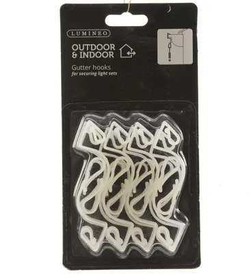 Befestigungshaken für Lichterketten und Lichtschläuche - Kunststoff - H: 6,7cm - weiß - 24er Set