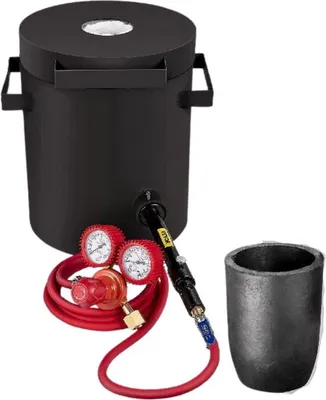 Image de Four électrique de fusion des métaux précieux 2kg - Accessoires inclus - Four à smelt propane pour bijoux & métaux