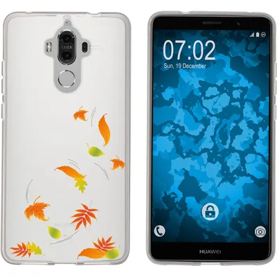 Produktbild von PhoneNatic Case kompatibel mit Huawei Mate 9 Silikon-Hülle Herbst Blätter/Leaves M1