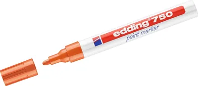 Produktbild von Glanzlack-Marker edding 750 2-4mm orange Packung mit 10 Stück
