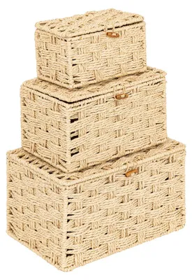 Produktbild von Geflochtene Aufbewahrungsboxen ELIO, 3er-Set