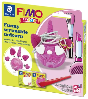 Produktbild von FIMO kids Modellier-Set "Funny scrunchie unicorn" Blister