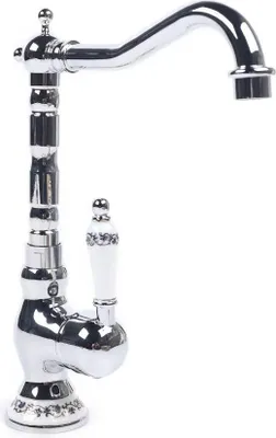 Zdjęcie produktu dla Bateria umywalkowa – bateria łazienkowa – obrotowa o 360° – ciepła i zimna – mosiężna – oszczędzająca wodę perlator – łatwy montaż – srebrna