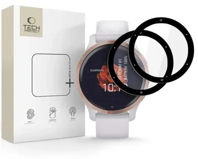 Image de Verre Tech-Protect Glass Flex+ 2 pièces hybride pour Garmin Venu 2S - noir