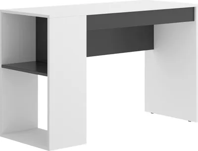 Immagine prodotto di Dmora Scrivania Arianella 50x115x74h cm Bianco, Modulabile 3 Vani