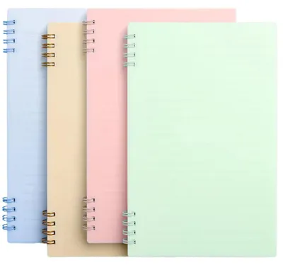 Immagine prodotto di Set di 4 quaderni A5, 60 pagine, 4 colori, con spirale
