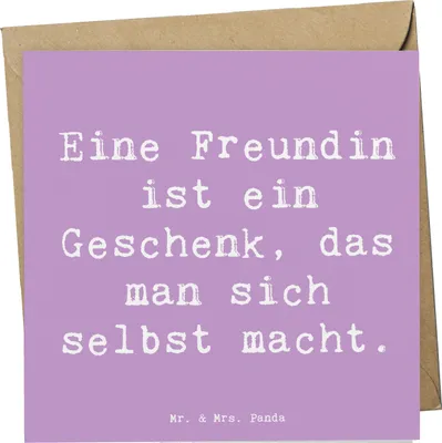 Produktbild von Mr. & Mrs. Panda Grußkarte Spruch Geschenk Freundin - Lavendeltraum - Klappkarte, Zuneigung, Dankbarkeit, Bedanken, Danke sagen, Wertschätzung, faltkarte, doppelkarte