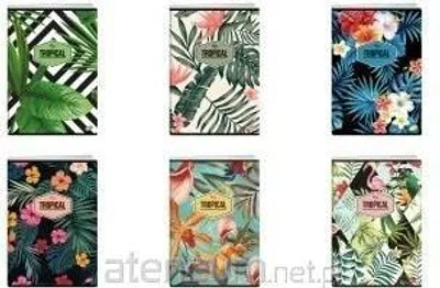 Image de Cahier A4/80 feuilles quadrillées TROPICAL MIX (10 pièces)