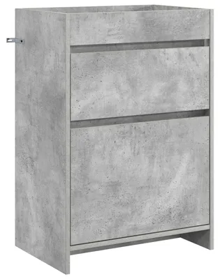 Zdjęcie produktu dla Szafka łazienkowa vidaXL, kolor szary betonowy, 56 x 37,5 x 81 cm, materiał drewnopochodny