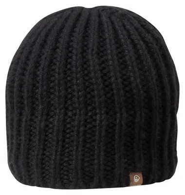 Giesswein Unisex Strickmütze Giebel aus reiner Wolle in schwarz