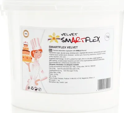 Produktbild von SmartFlex Fondant Weiss Velvet Vanille 7kg