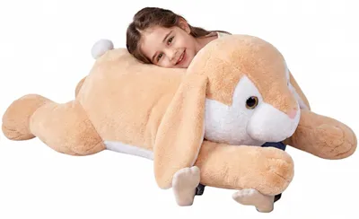 Image de Grand lapin en peluche, très doux et mignon, de 78 cm