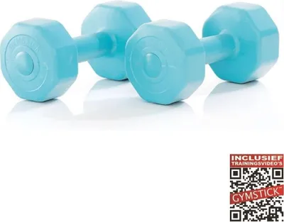 Produktbild von Gymstick Active Vinyl Hantelset - Blau - 2 x 5 kg