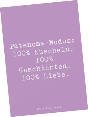 Produktbild von Mr. & Mrs. Panda Postkarte Spruch Patenoma Modus - Lavendeltraum - Geschenk, Ansichtskarte, Freude, Familie, Wertschätzung, Großmutter, Liebe, Fotokarte, handgemacht