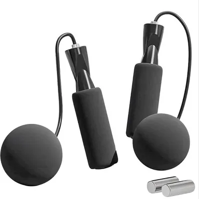 Produktbild von INF Schwarzes Schaumball Gewichtetes Seilloses Springseil für Fitness Training