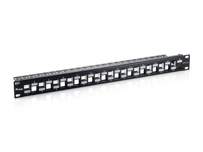 Immagine prodotto di Equip 19" Patchpanel 24x Keystone Cat6a FTP     1HE  schwarz