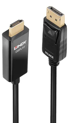 Image de Lindy 40928 câble vidéo et adaptateur 5 m DisplayPort HDMI Type A (Standard) Noir