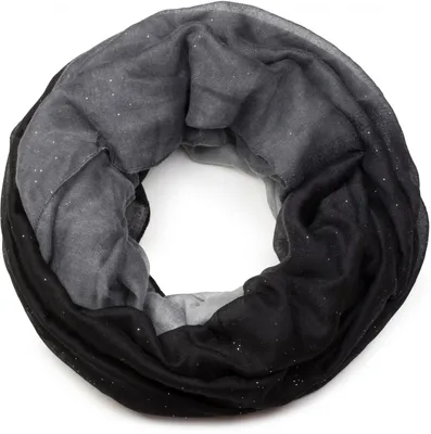 Produktbild von styleBREAKER Damen Loop Schlauchschal mit mehrfarbigem Farbverlauf und Glitzer, Glitzerschal, Pailletten, Schal, Tuch 01017033