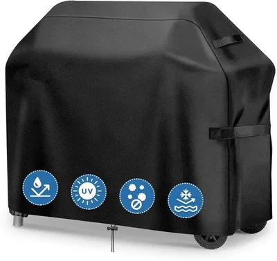 Immagine prodotto di Copertura per barbecue GARPROVM resistente alle intemperie, copertura per barbecue a gas resistente all'inverno 147x61x122 cm, copertura impermeabile, copertura resistente alle intemperie in tessuto Oxford, copertura resistente alla neve, telo per barbecue