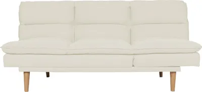 Produktbild von Schlafsofa HWC-M79, Gästebett Schlafcouch Couch Sofa, Schlaffunktion Liegefläche 180x110cm  Stoff/Textil creme