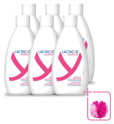 Produktbild von 6 x Lactacyd Sensitive Intieme Waslotion - Extra Mild - 300 ml - Sparpackung - 6 Stücke