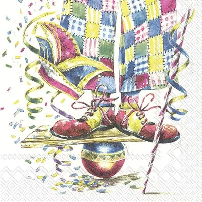 Produktbild von 20 Lunch-Servietten Clown Quinn Party Karneval Clown Mainz