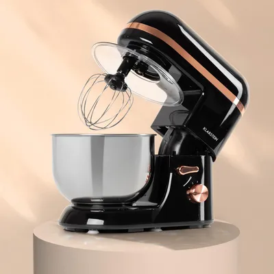 Produktbild von Klarstein Küchenmaschine, Knetmaschine mit 5L Schüssel, 2000W Profi Küchenmaschine mit Knethaken und Schneebesen, Universal Küchenmaschine mit 6 Stufen, Teigmaschine zum Rühren, Kneten und Aufschlagen