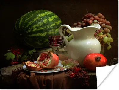 Produktbild von MuchoWow® Poster Stilleben - Melone - Obst 160x120 cm - Foto Plakat
