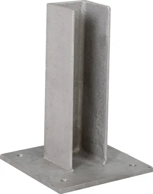 Produktbild von Alu Fußplatte mit Überstand - Grundplatte: 220 x 220 mm