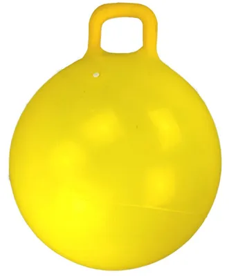 Produktbild von Springball 60cm mit Griff gelb oder rot Gymnastikball Kinder Hüpfball
